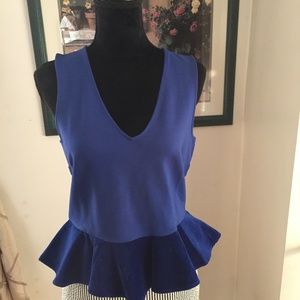 J.CREW Velvet peplum top